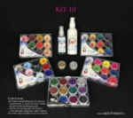 Kit 10 Maquillaje en crema individuales de 12grs x tono (marca Pierrot)