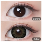 Par de Lentes con estuche (Mini Sclera 16mm) / Brown Plus - Imagen 3