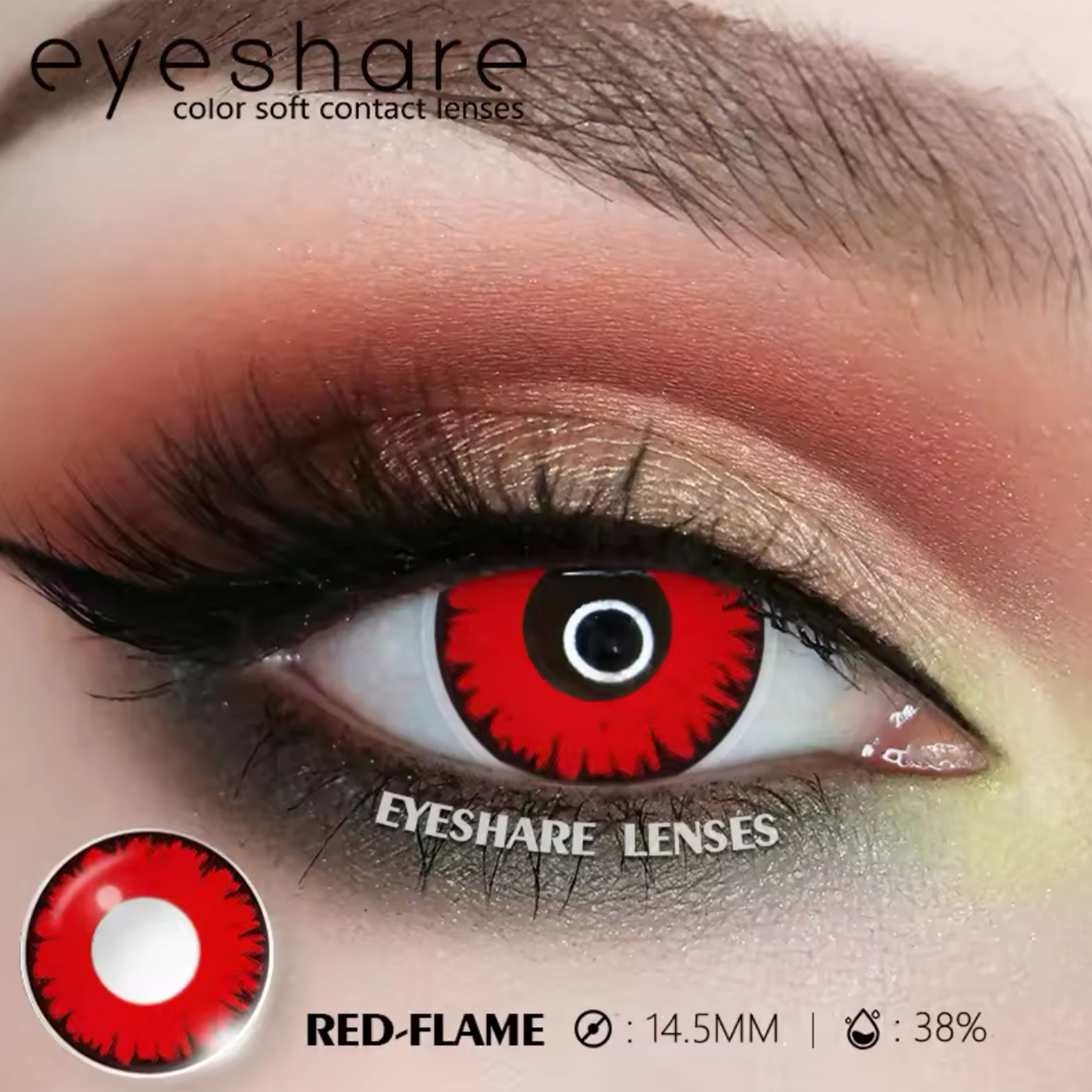 Red Flame Par de Lentes con estuche / Tono Red Flame - Imagen 1