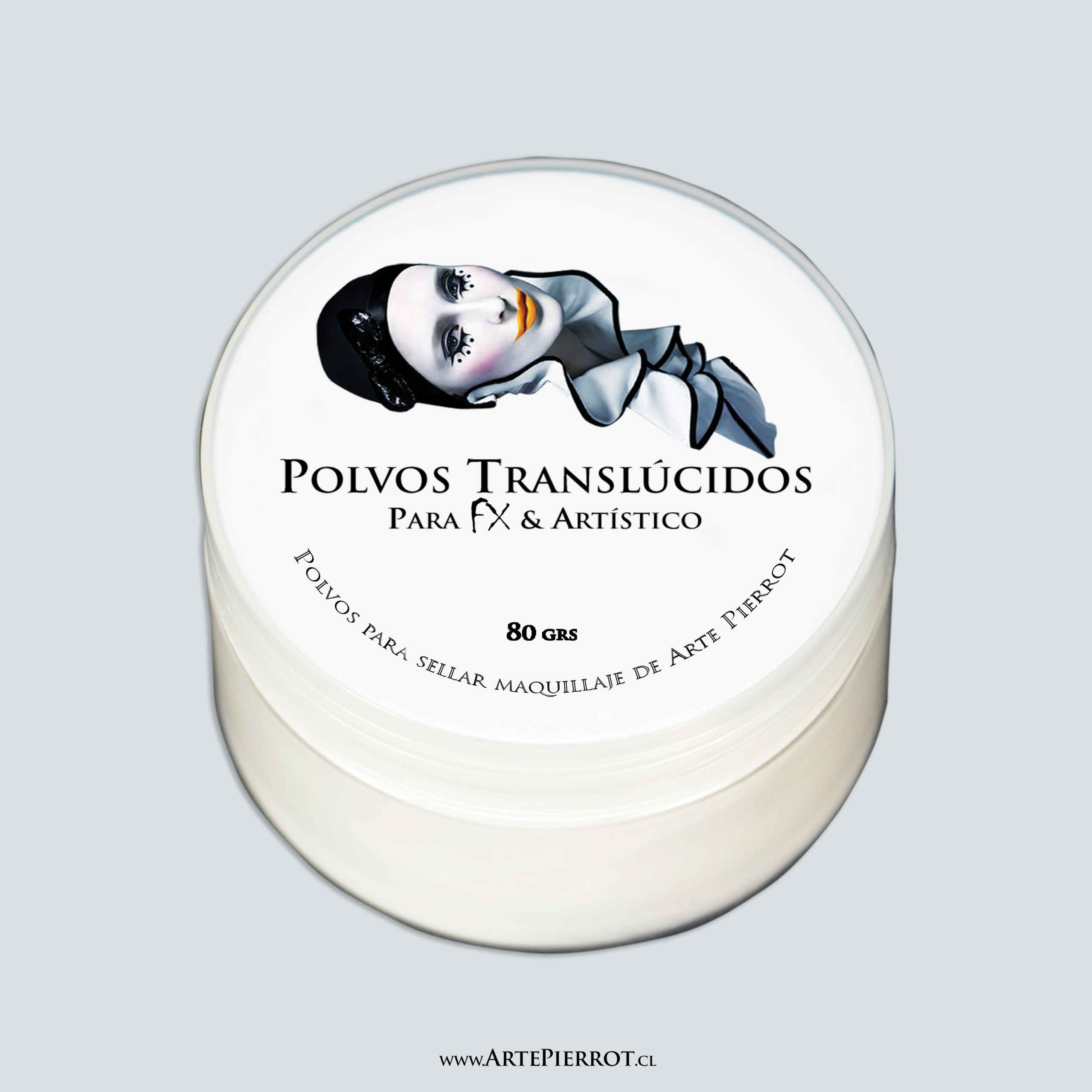 Polvos 80 Polvos Translúcidos / 80grs. (Marca Arte Pierrot) - Imagen 1