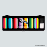 Aquacolor / Paleta 8 Potes  tipo Arcoiris / Tonos Caleido / Marca Arte Pierrot