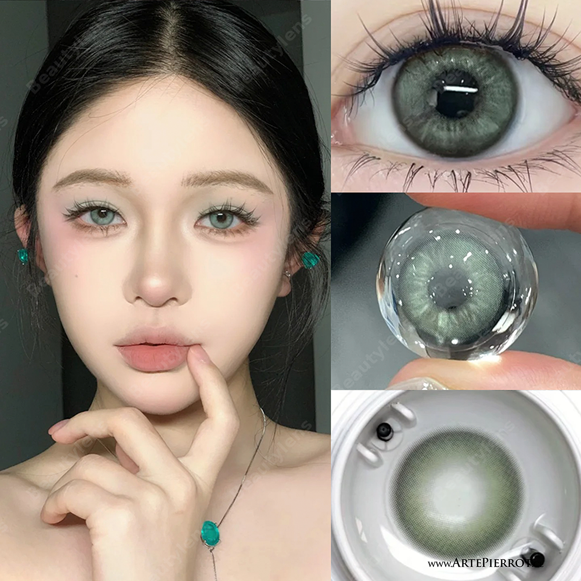 Lentes_catalogo2026_Frozen Green Grey Par de Lentes con estuche / Frozen Green Grey - Imagen 1